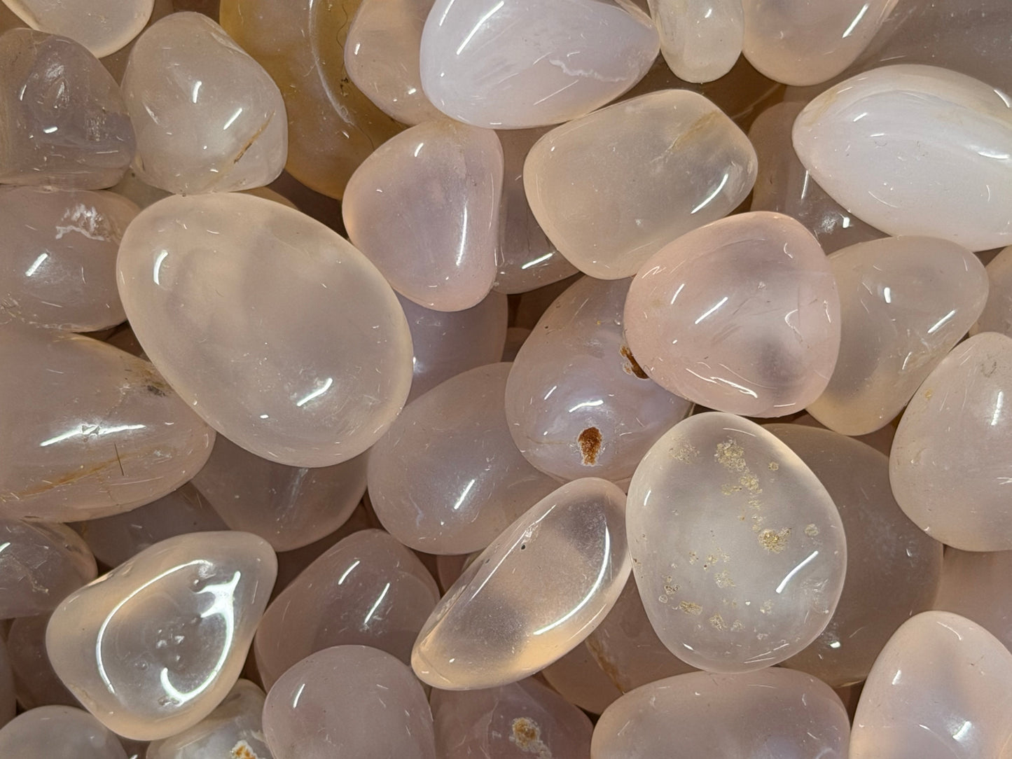 pink chalcedony tumbles
