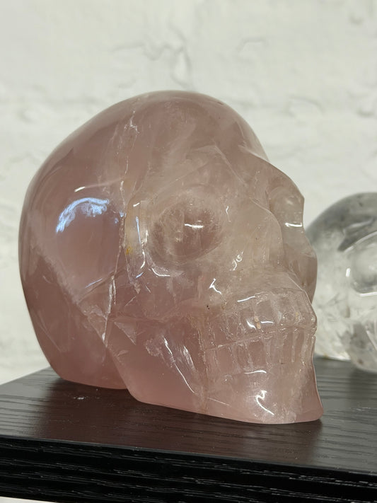 rose quartz skull