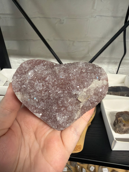 amethyst chunky heart