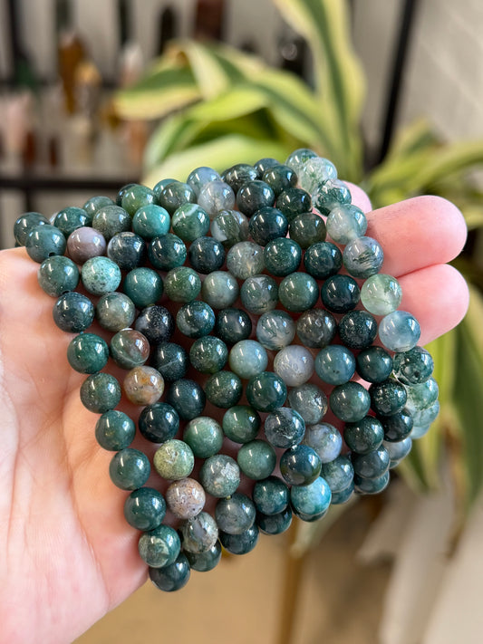 moss agate bracelet