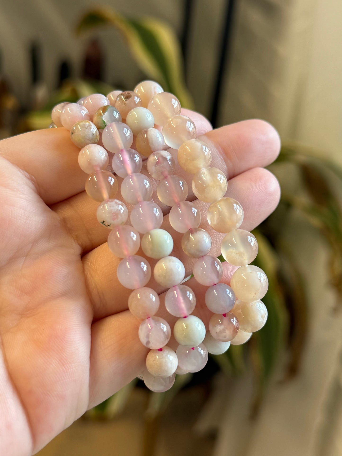 flower agate bracelet