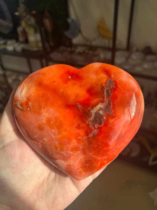 xl carnelian heart