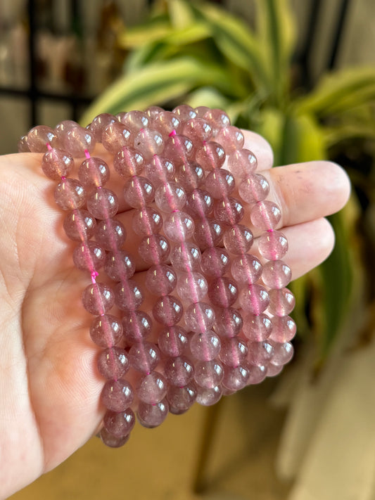 strawberry quartz bracelet