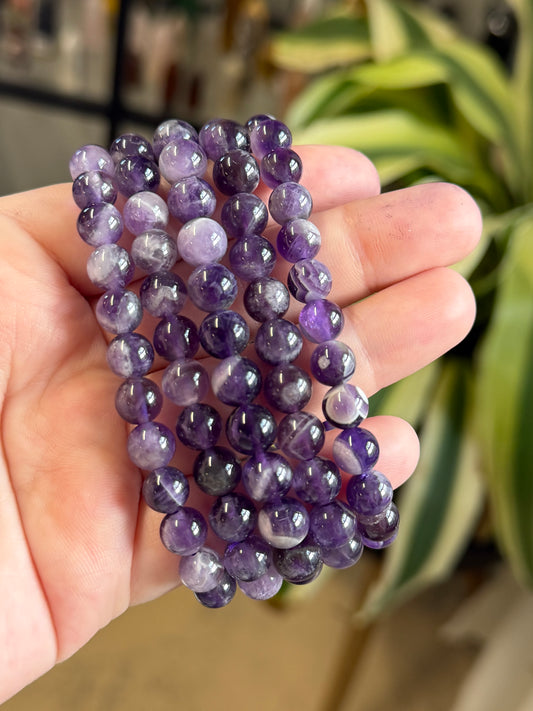 chevron amethyst bracelet