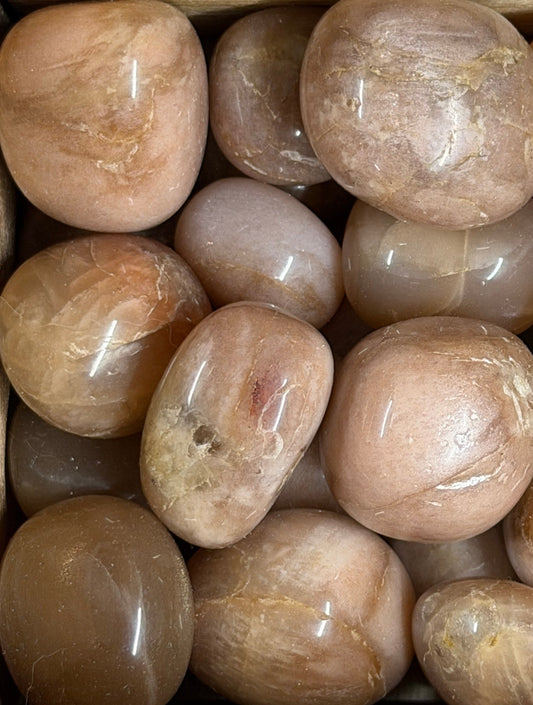 peach moonstone and sunstone tumbles