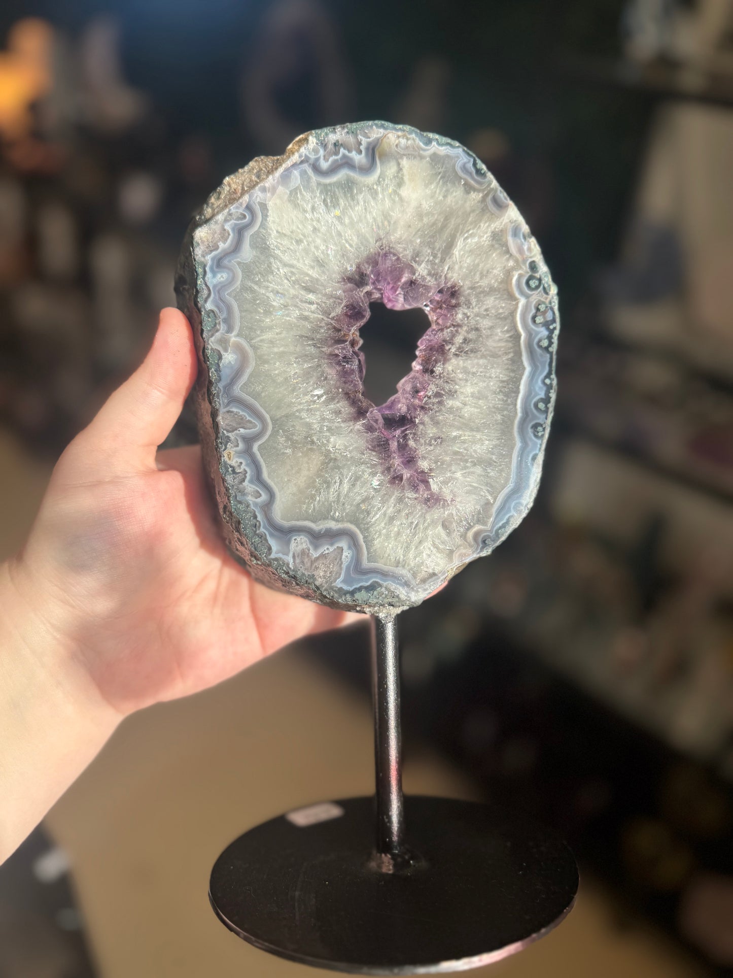amethyst portal on stand