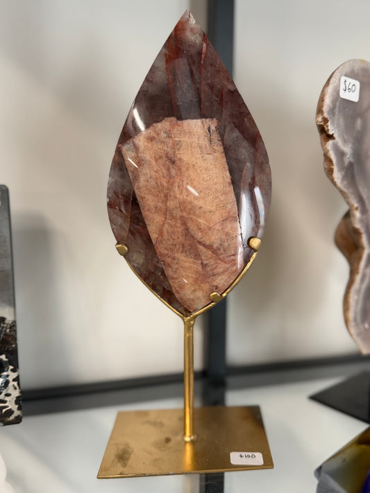 fire quartz flame on stand