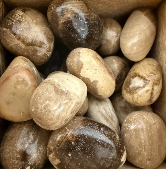 chocolate calcite tumbles