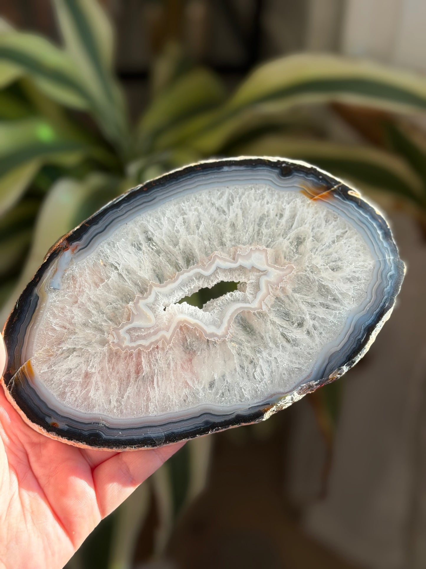 druzy agate slice