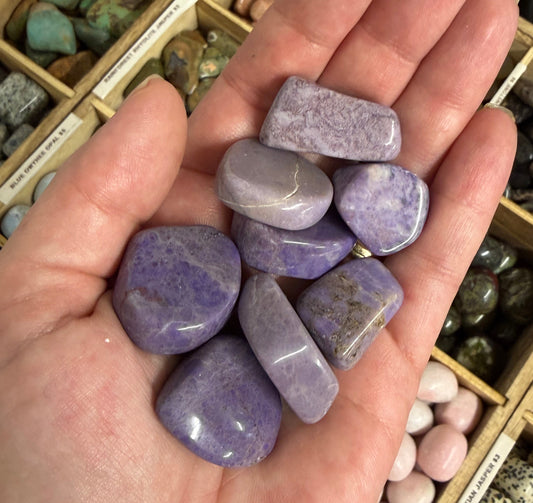 purple jade from Turkey tumbles