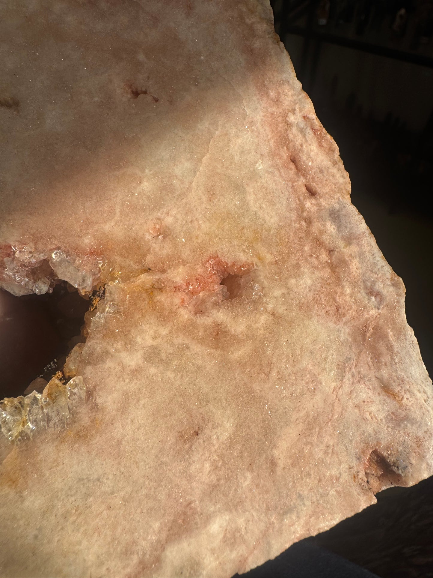 raw pink amethyst freeform