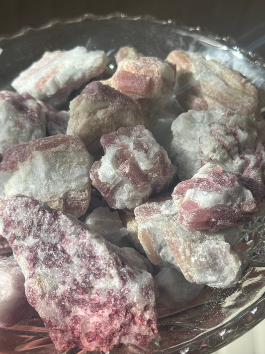 raw pink tourmaline