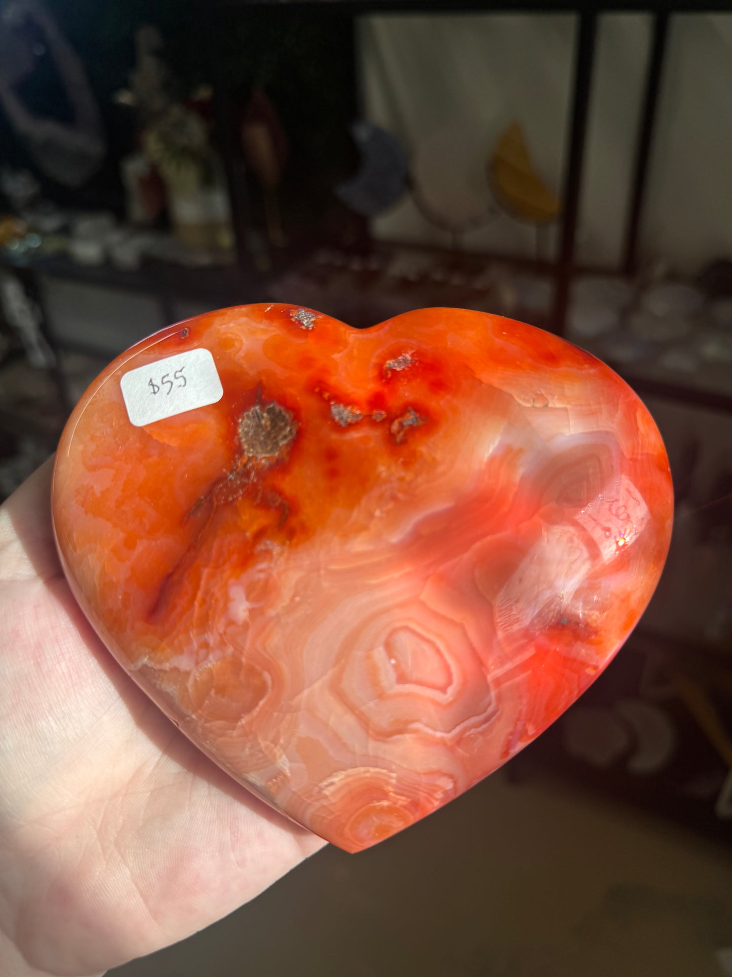 xl carnelian heart