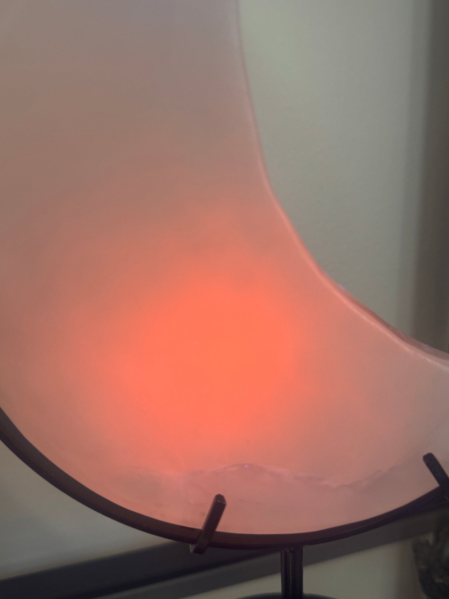 mangano calcite moon on stand (uv reactive)