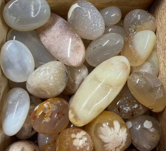flower agate tumbles