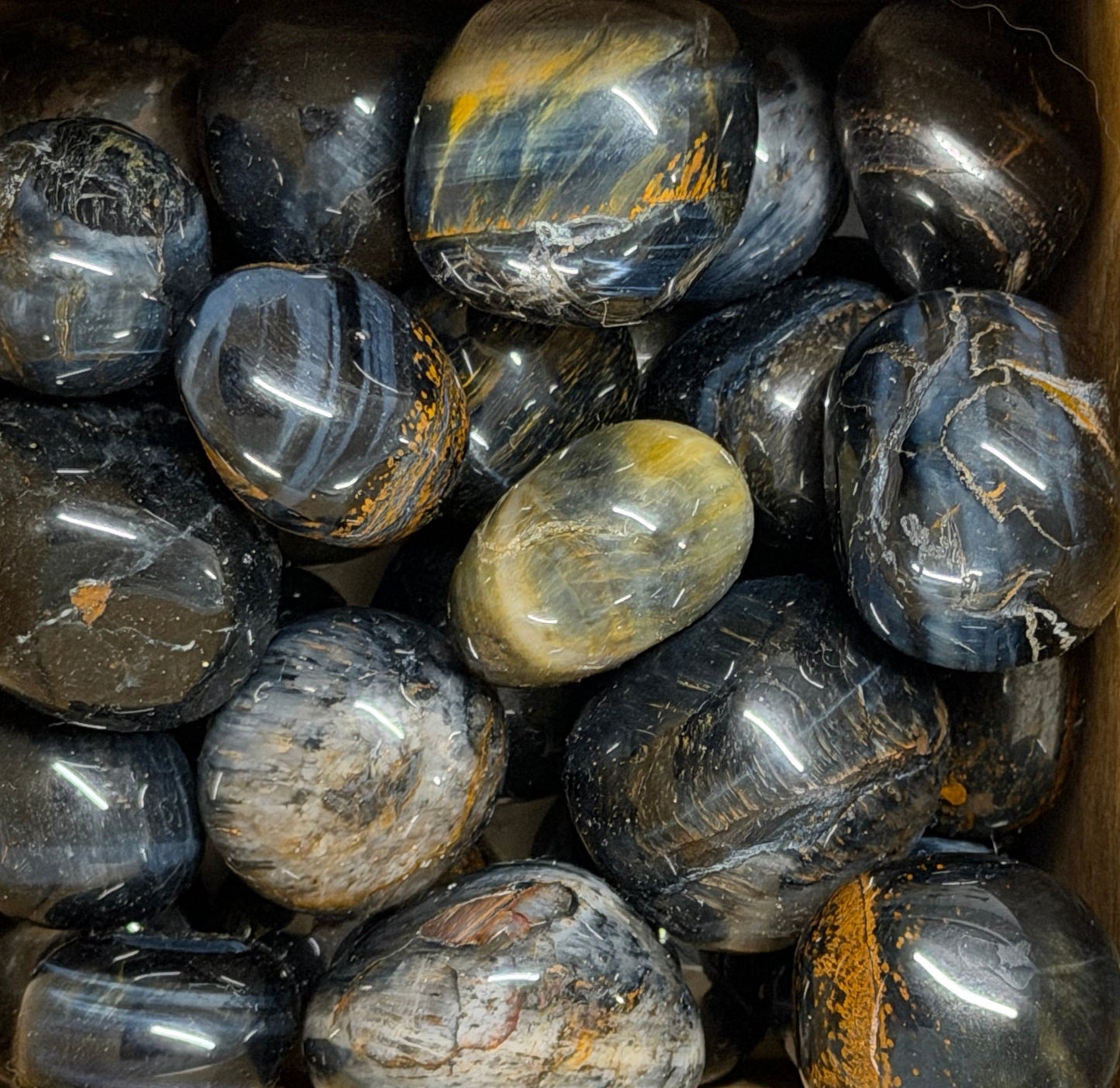 blue tigerseye tumbles