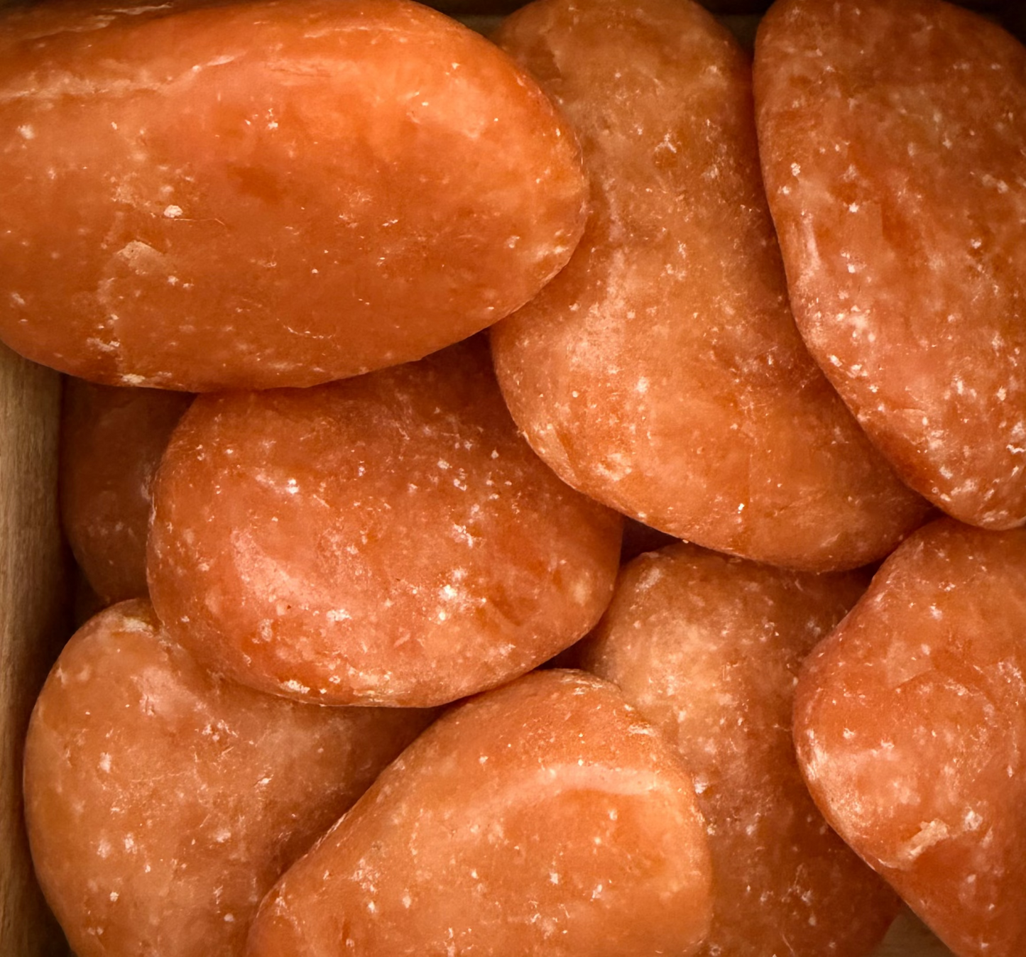 deep orange calcite tumbles