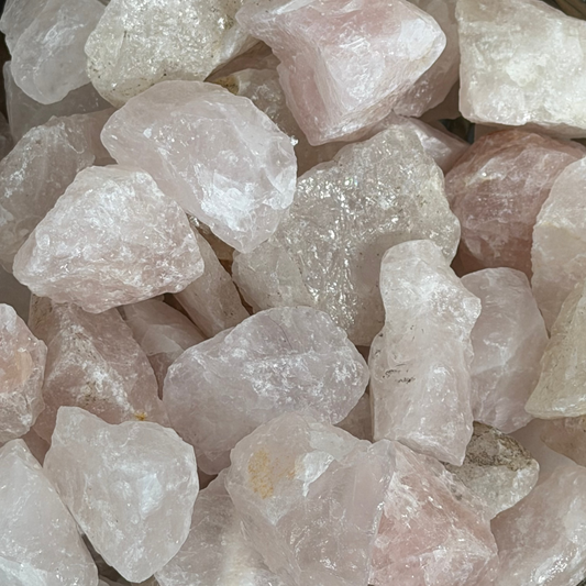raw rose quartz